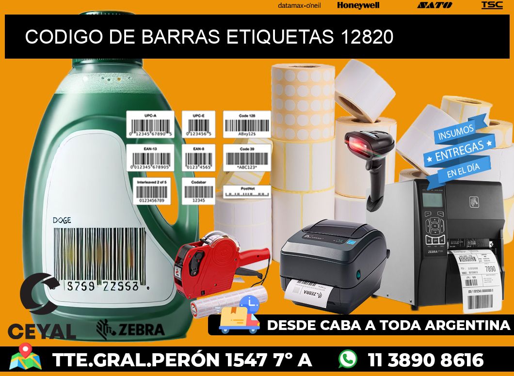 CODIGO DE BARRAS ETIQUETAS 12820