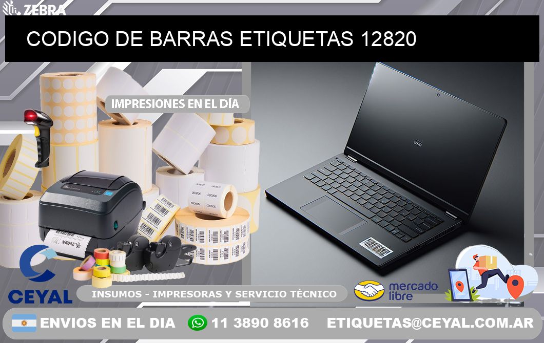 CODIGO DE BARRAS ETIQUETAS 12820