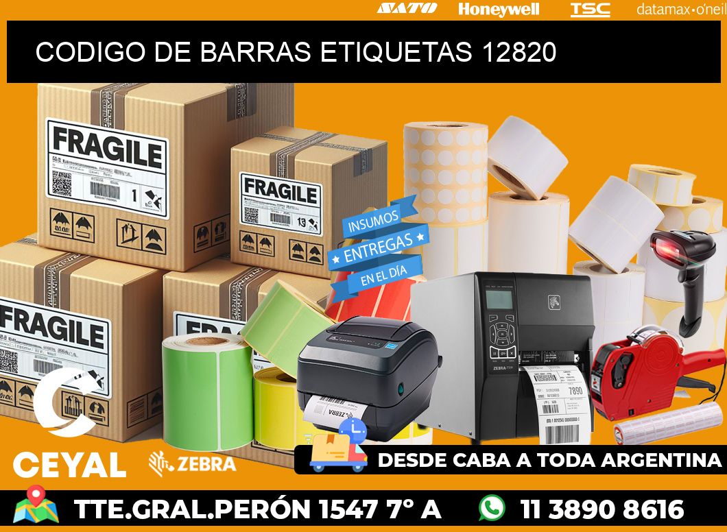 CODIGO DE BARRAS ETIQUETAS 12820