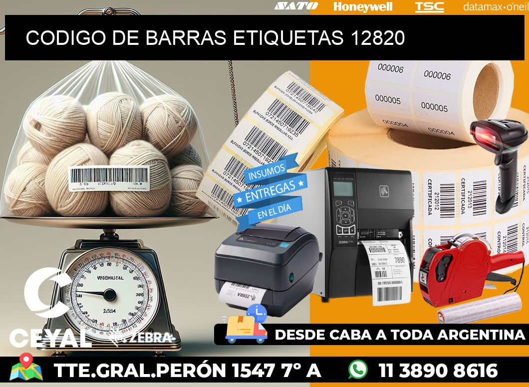 CODIGO DE BARRAS ETIQUETAS 12820