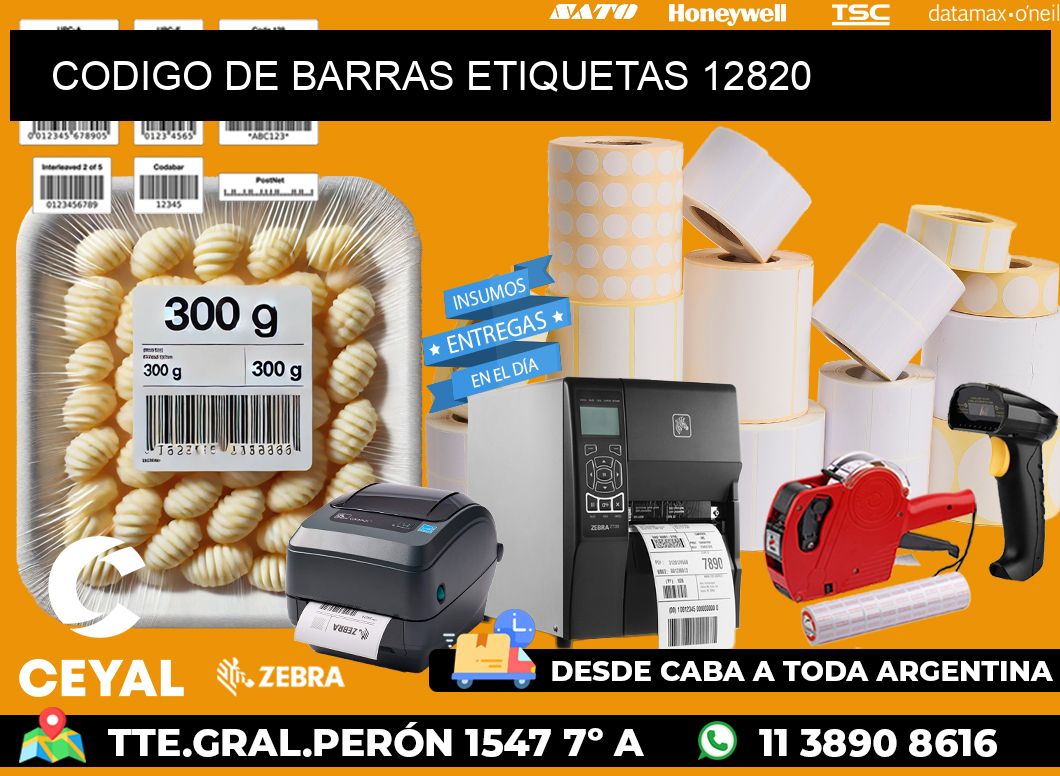 CODIGO DE BARRAS ETIQUETAS 12820