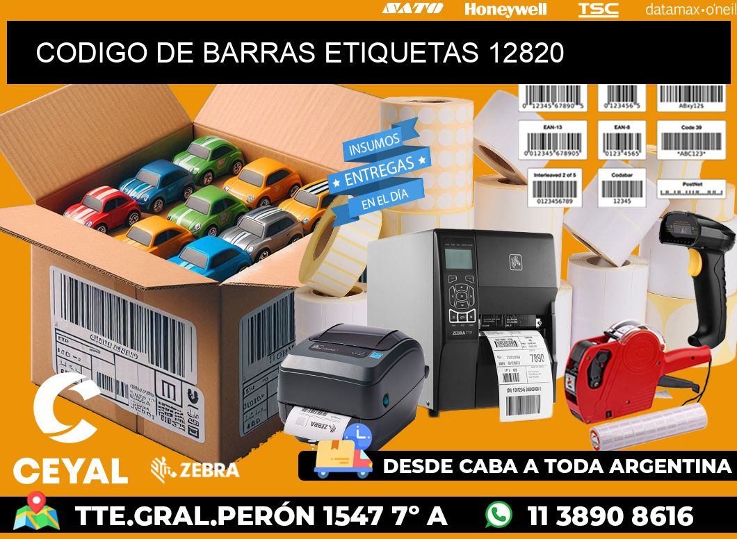 CODIGO DE BARRAS ETIQUETAS 12820