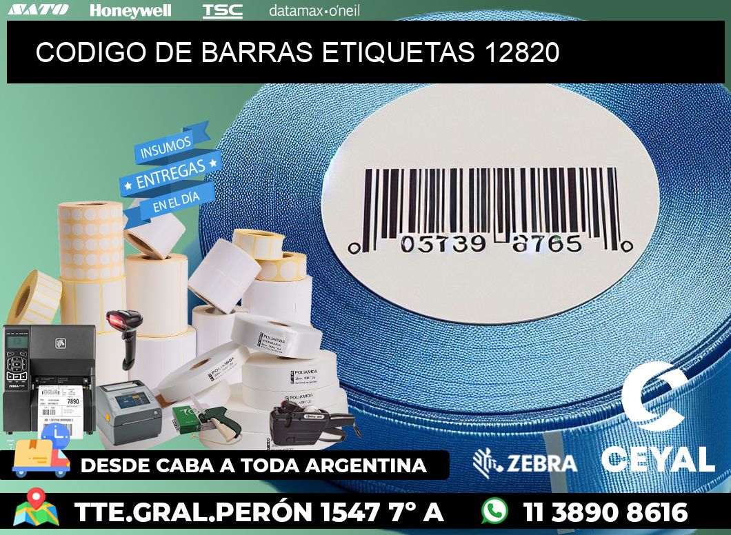CODIGO DE BARRAS ETIQUETAS 12820