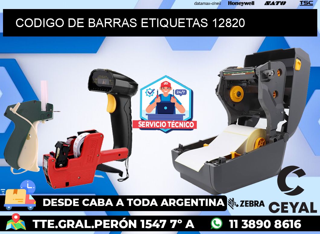 CODIGO DE BARRAS ETIQUETAS 12820