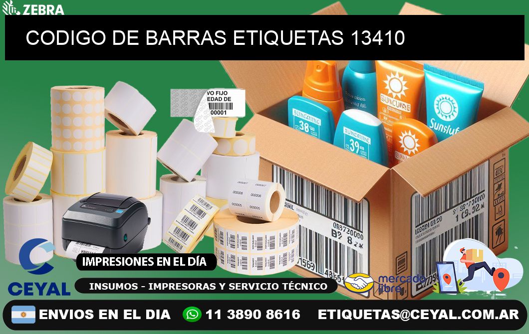 CODIGO DE BARRAS ETIQUETAS 13410