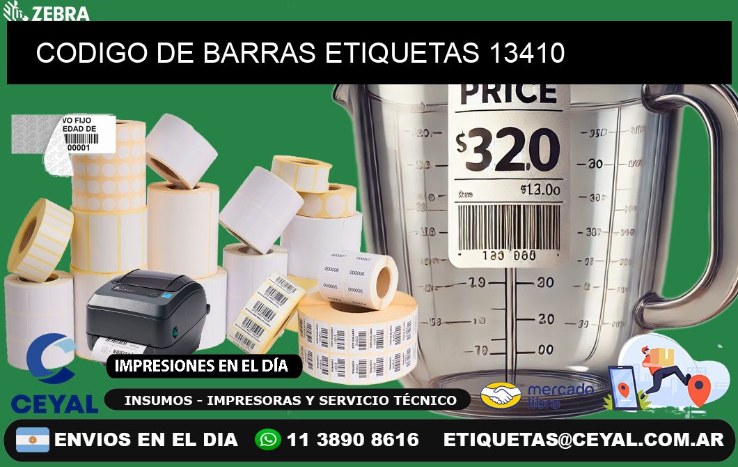 CODIGO DE BARRAS ETIQUETAS 13410
