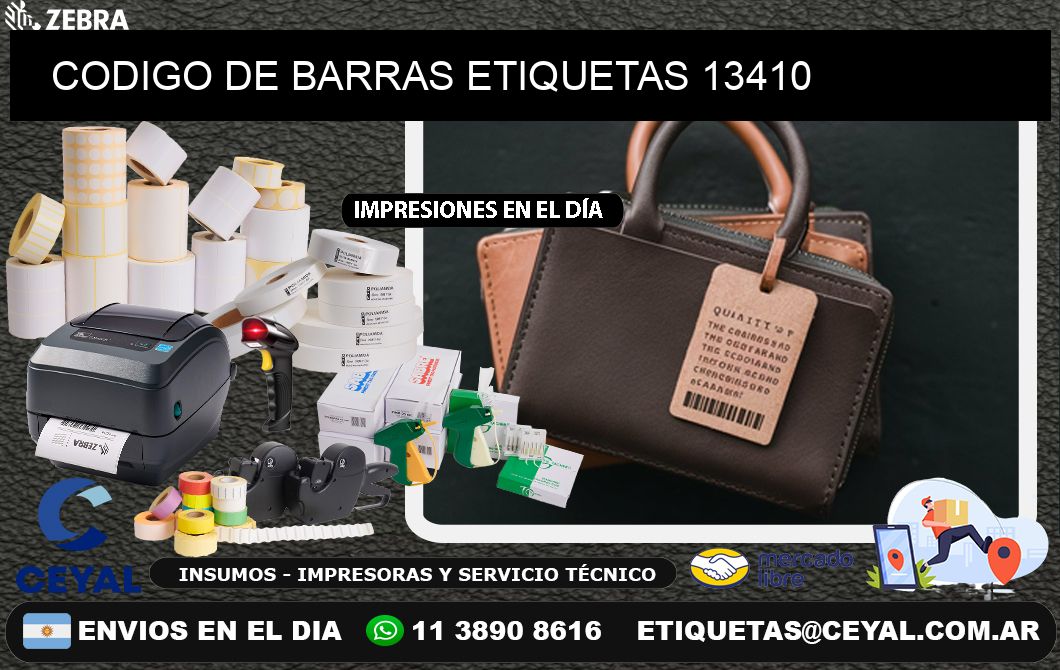 CODIGO DE BARRAS ETIQUETAS 13410
