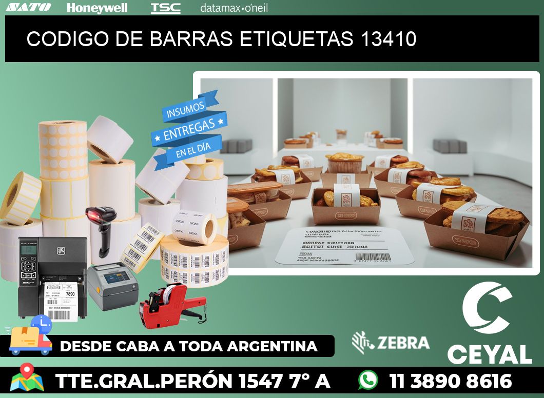 CODIGO DE BARRAS ETIQUETAS 13410