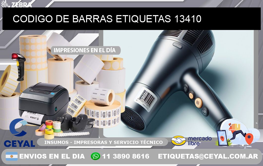 CODIGO DE BARRAS ETIQUETAS 13410