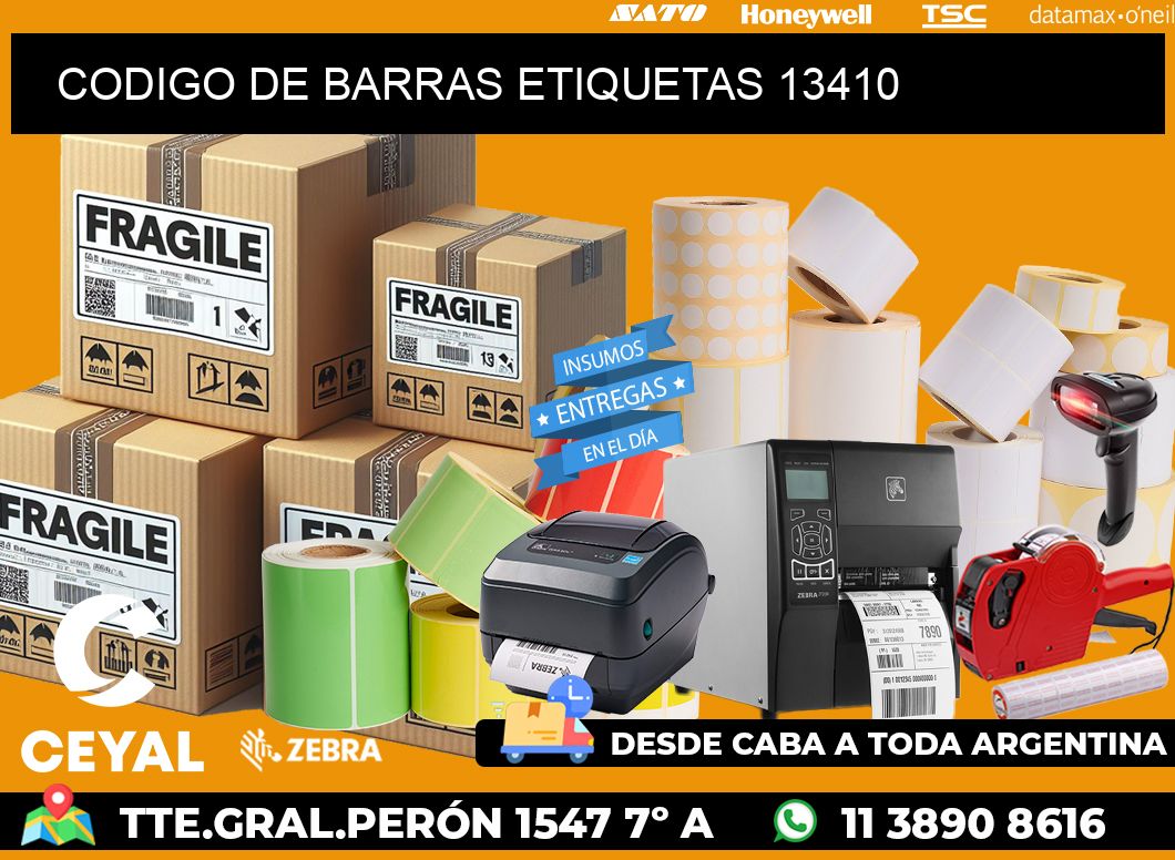 CODIGO DE BARRAS ETIQUETAS 13410