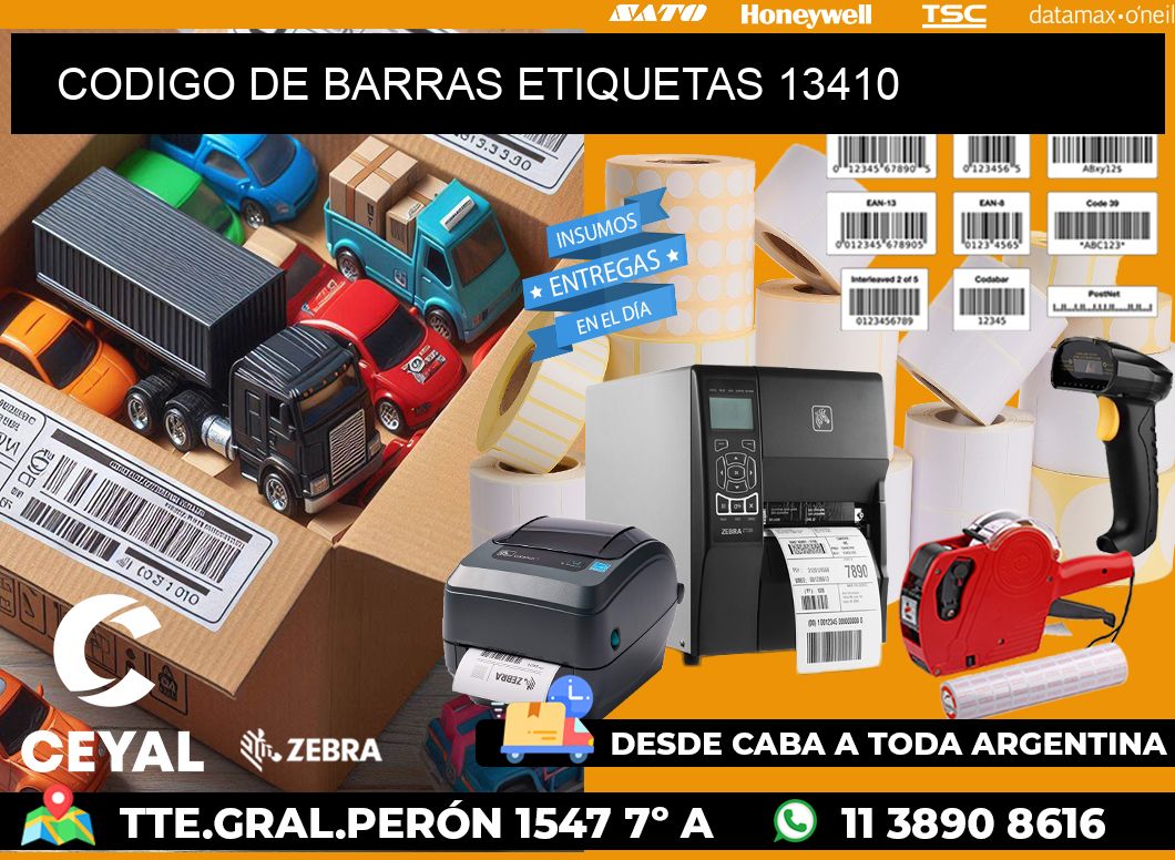 CODIGO DE BARRAS ETIQUETAS 13410