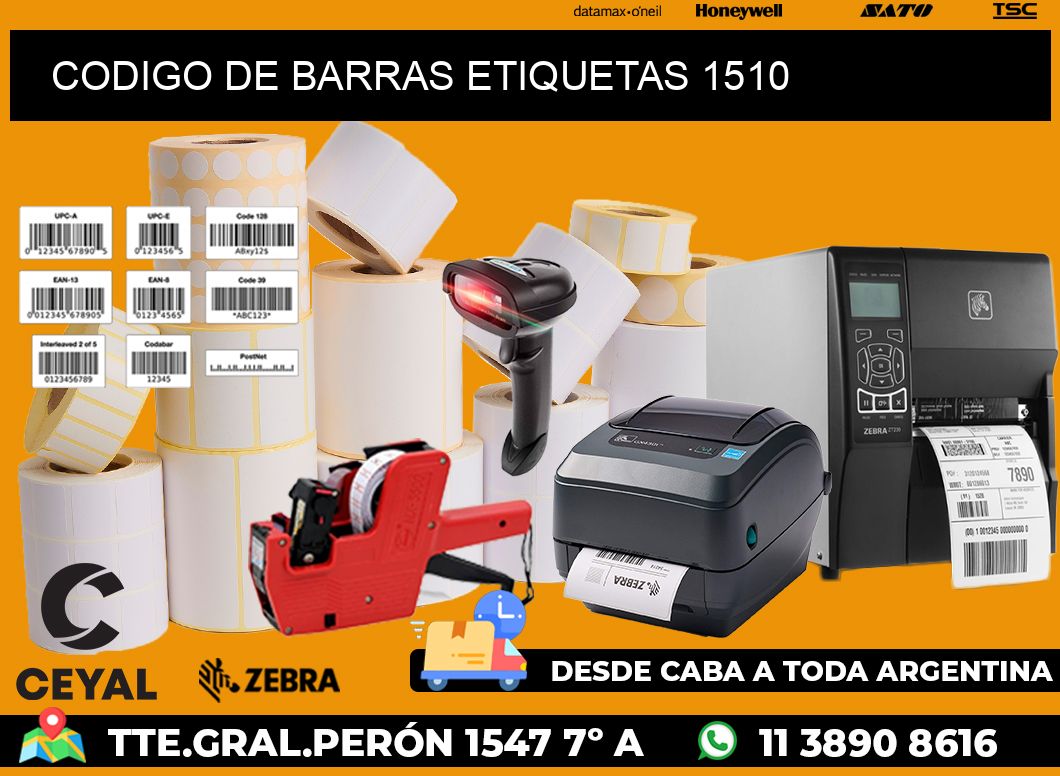 CODIGO DE BARRAS ETIQUETAS 1510