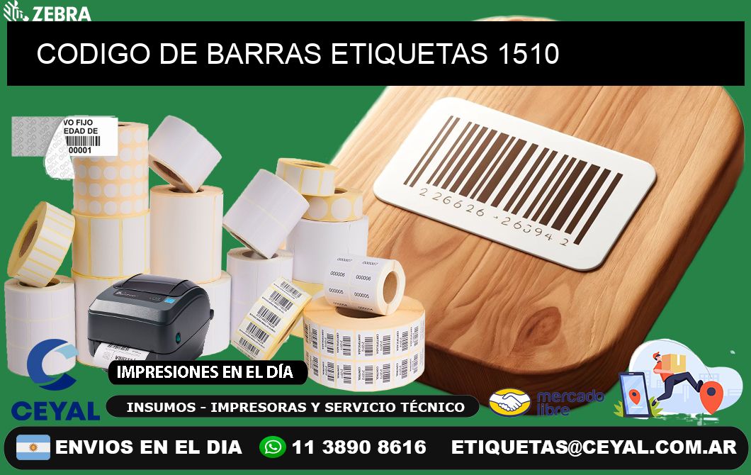 CODIGO DE BARRAS ETIQUETAS 1510