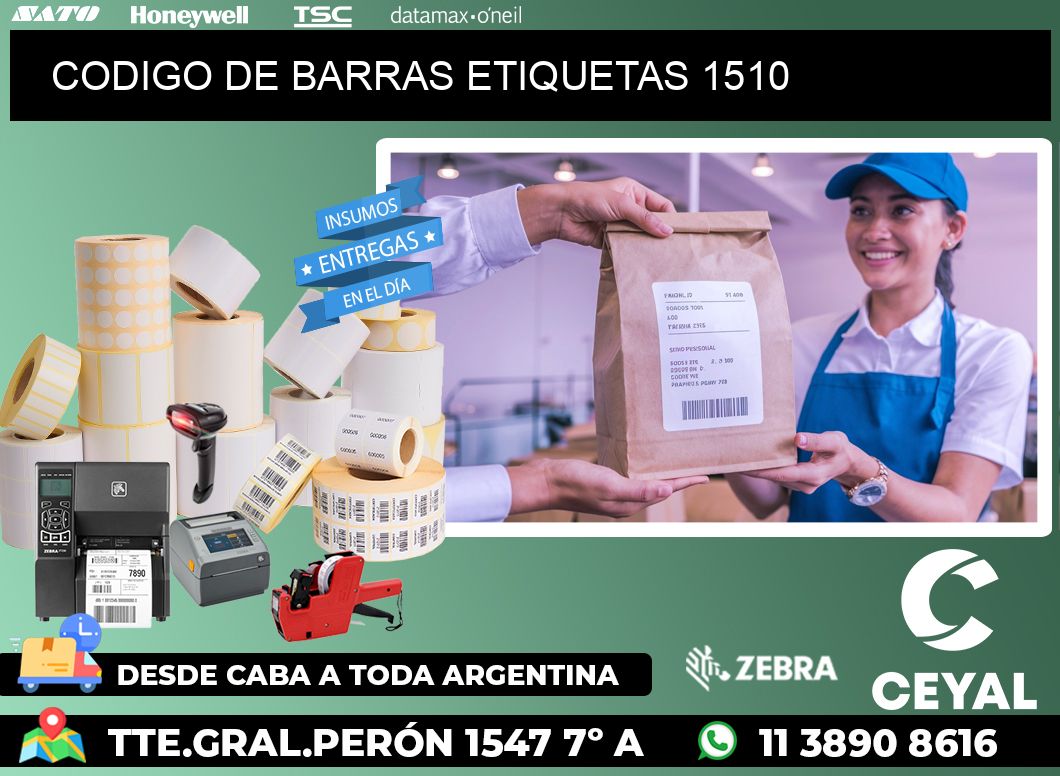 CODIGO DE BARRAS ETIQUETAS 1510