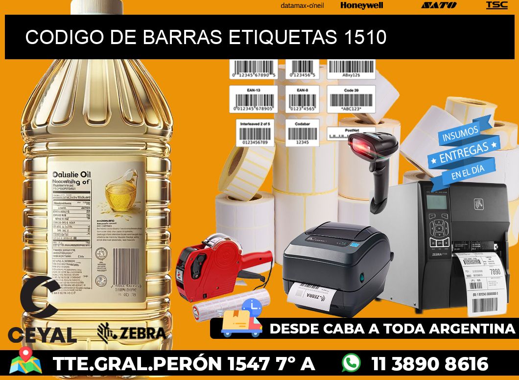 CODIGO DE BARRAS ETIQUETAS 1510