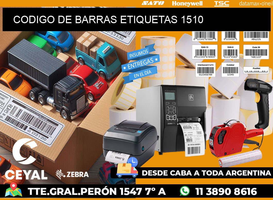 CODIGO DE BARRAS ETIQUETAS 1510