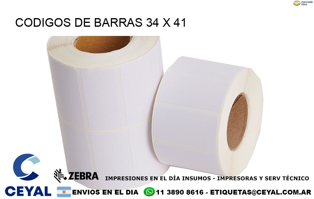 CODIGOS DE BARRAS 34 x 41