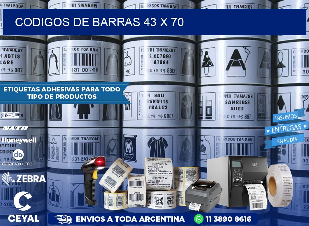 CODIGOS DE BARRAS 43 x 70