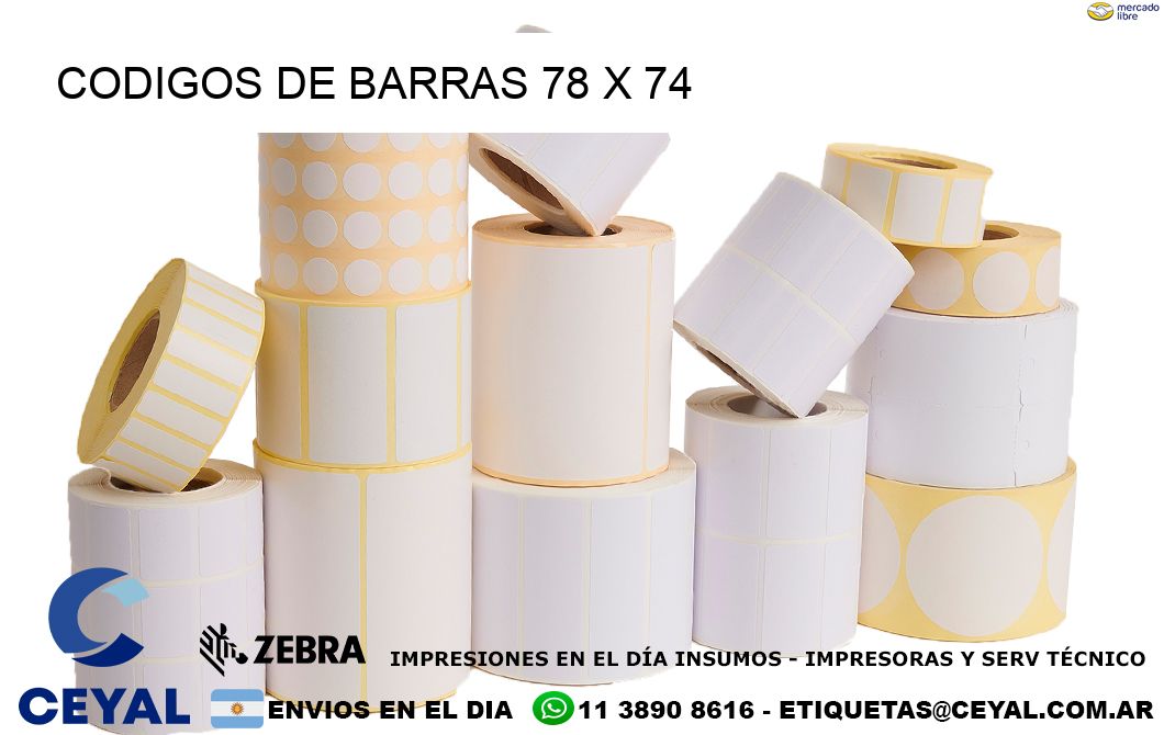 CODIGOS DE BARRAS 78 x 74