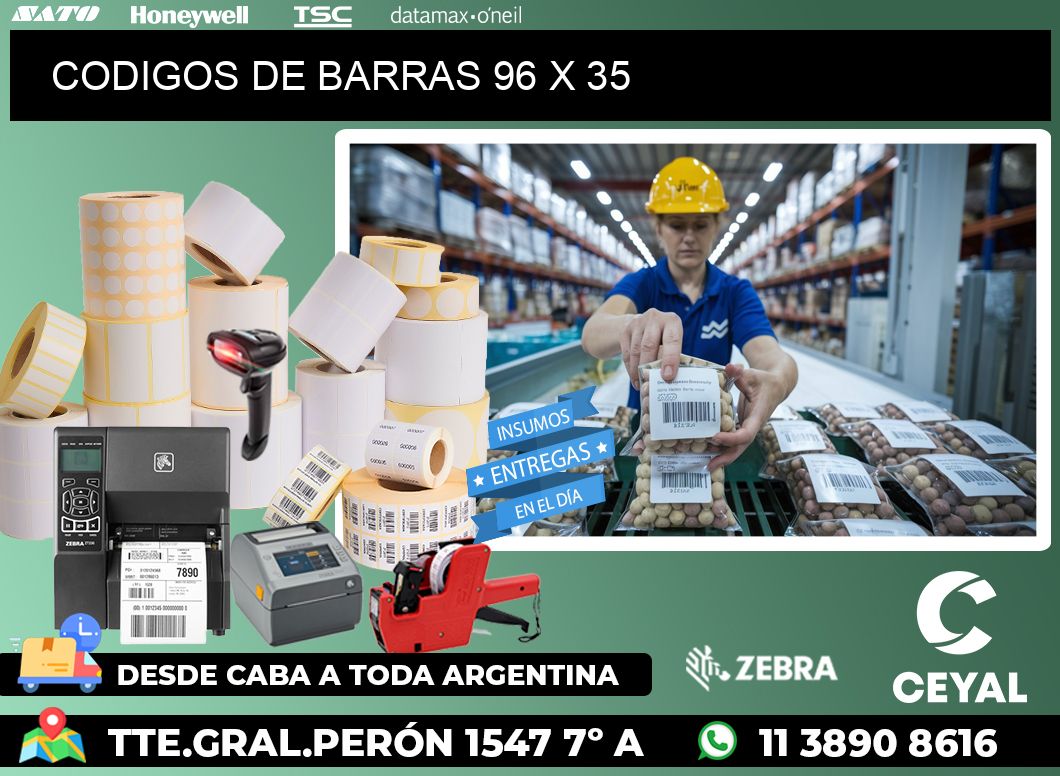 CODIGOS DE BARRAS 96 x 35