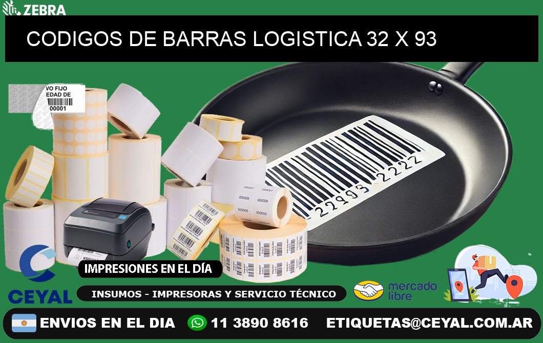 CODIGOS DE BARRAS LOGISTICA 32 x 93