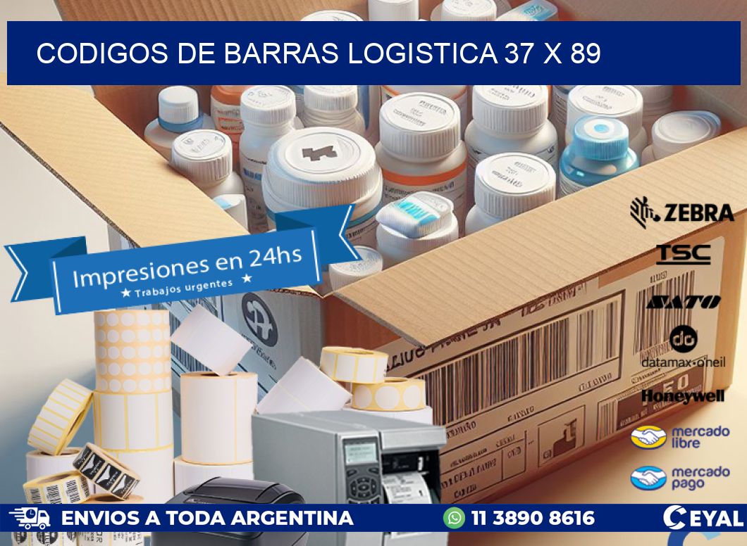 CODIGOS DE BARRAS LOGISTICA 37 x 89