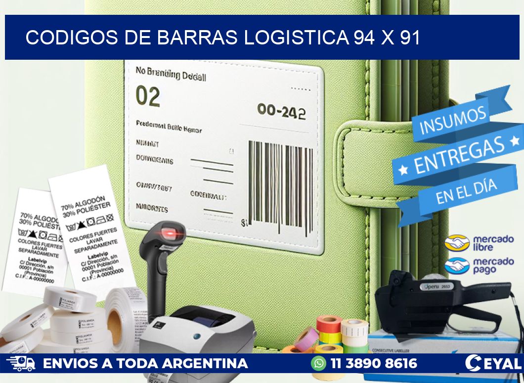 CODIGOS DE BARRAS LOGISTICA 94 x 91