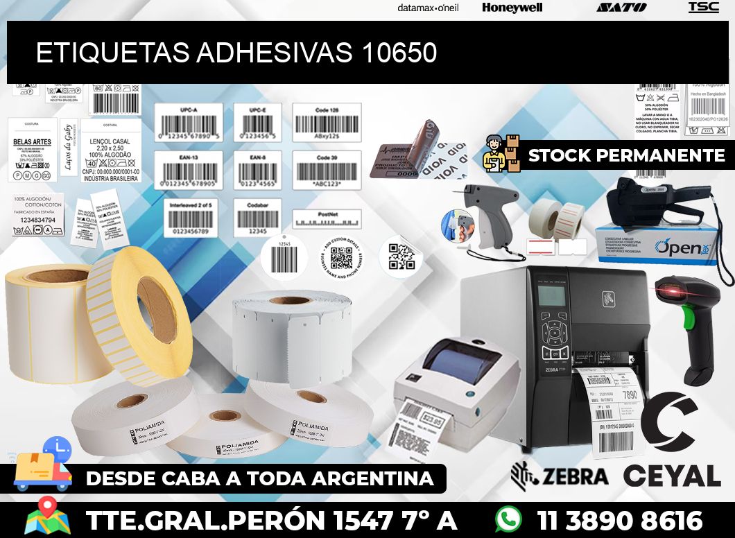 ETIQUETAS ADHESIVAS 10650