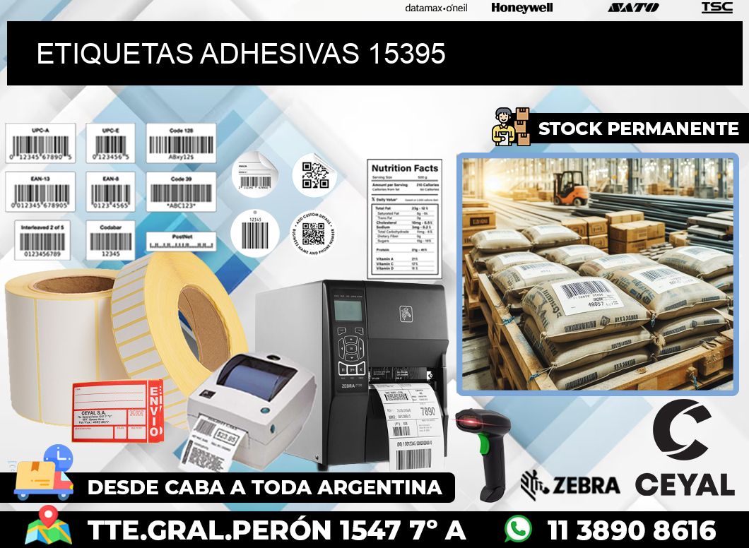 ETIQUETAS ADHESIVAS 15395