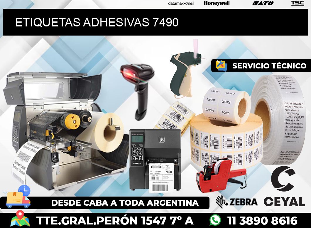 ETIQUETAS ADHESIVAS 7490