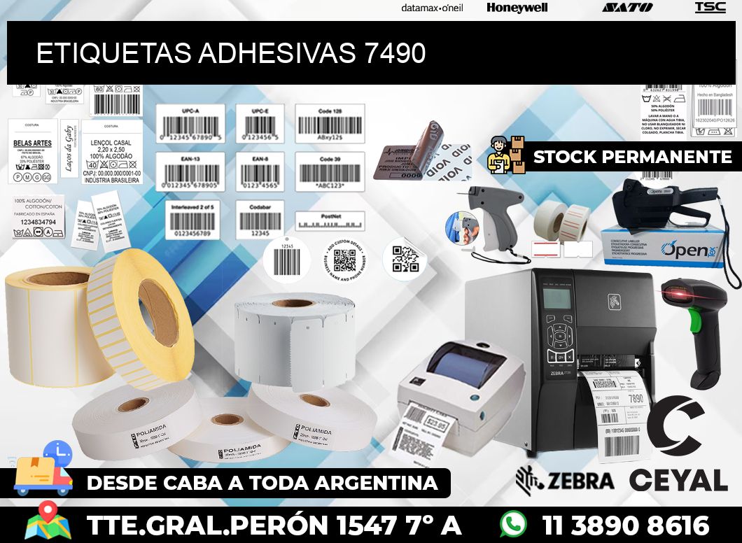 ETIQUETAS ADHESIVAS 7490
