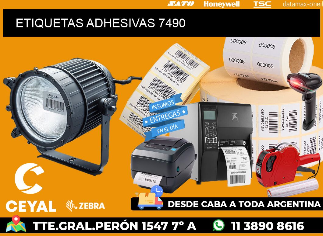 ETIQUETAS ADHESIVAS 7490