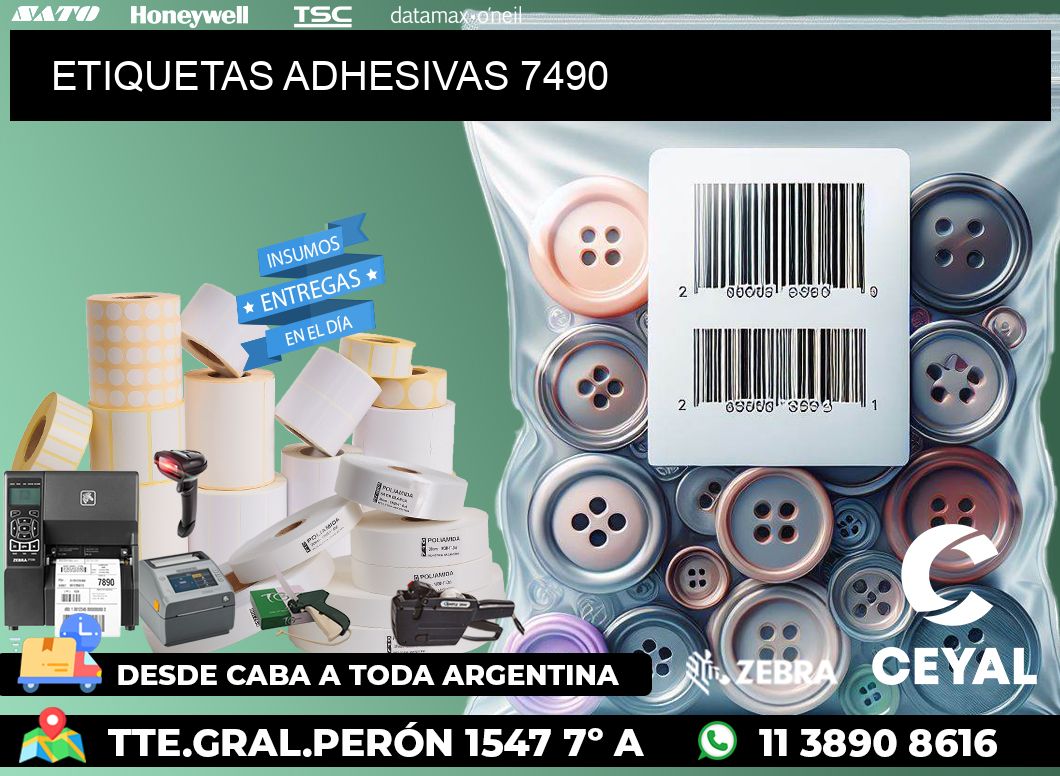 ETIQUETAS ADHESIVAS 7490