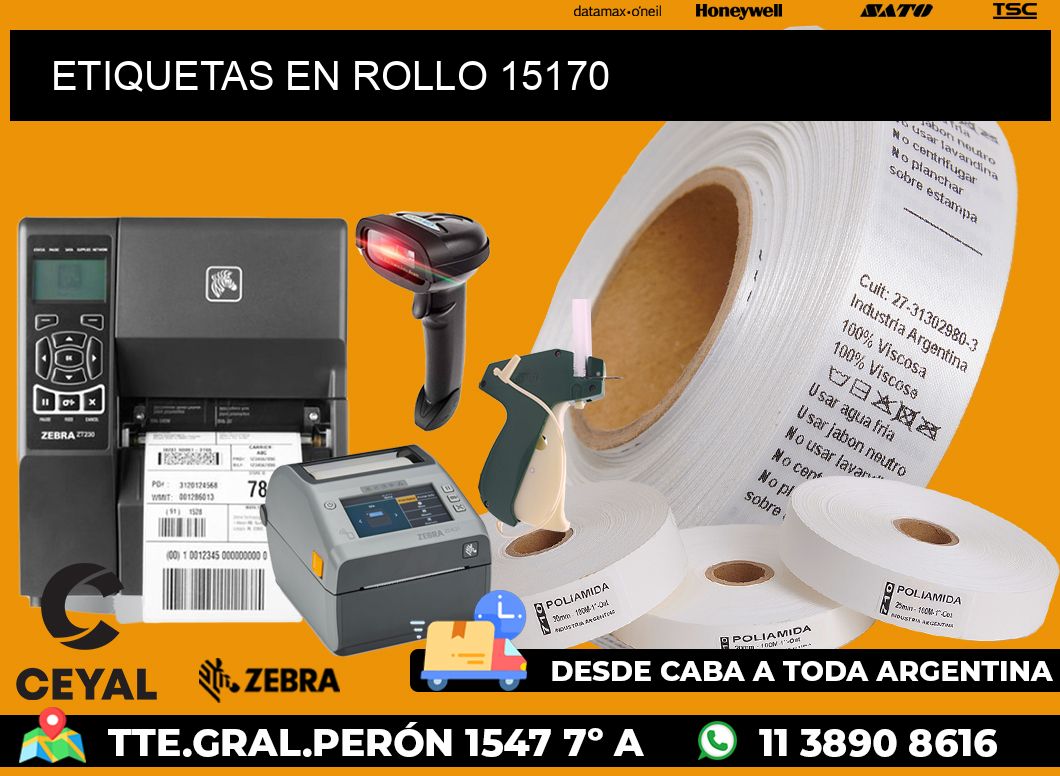 ETIQUETAS EN ROLLO 15170