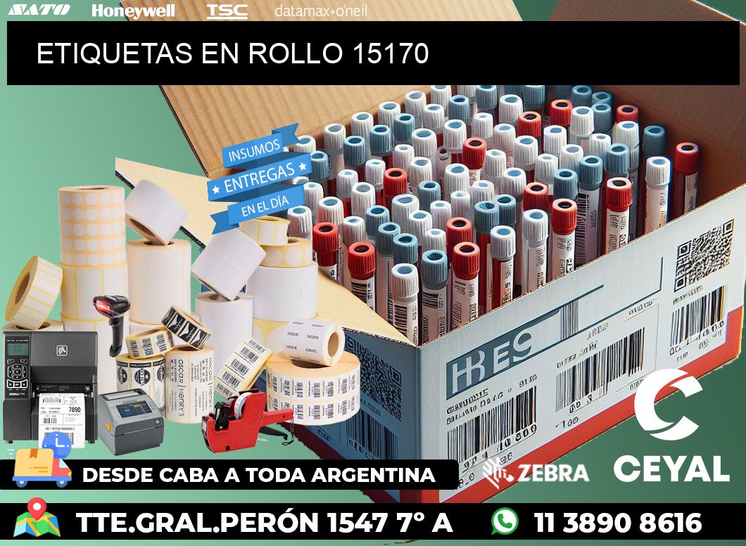 ETIQUETAS EN ROLLO 15170