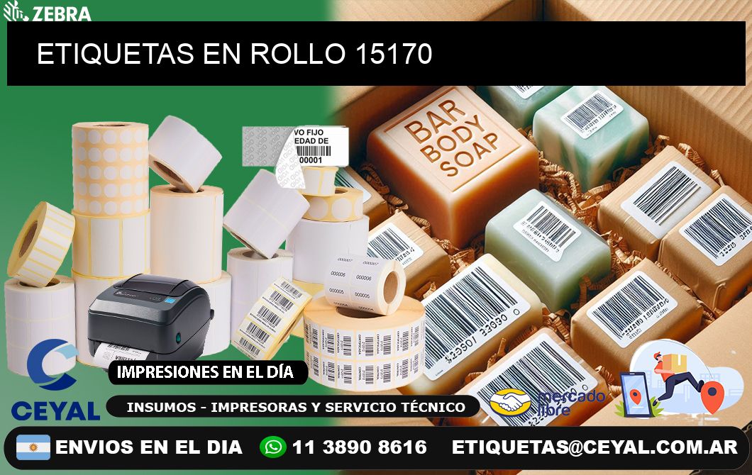 ETIQUETAS EN ROLLO 15170