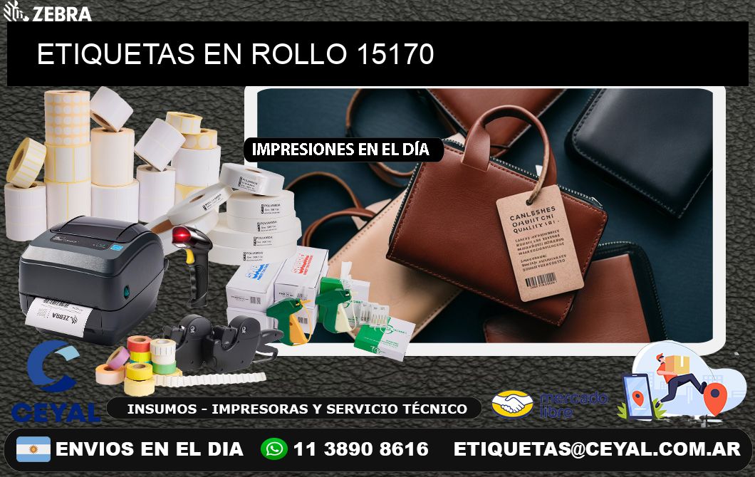 ETIQUETAS EN ROLLO 15170