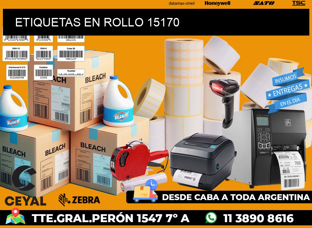 ETIQUETAS EN ROLLO 15170