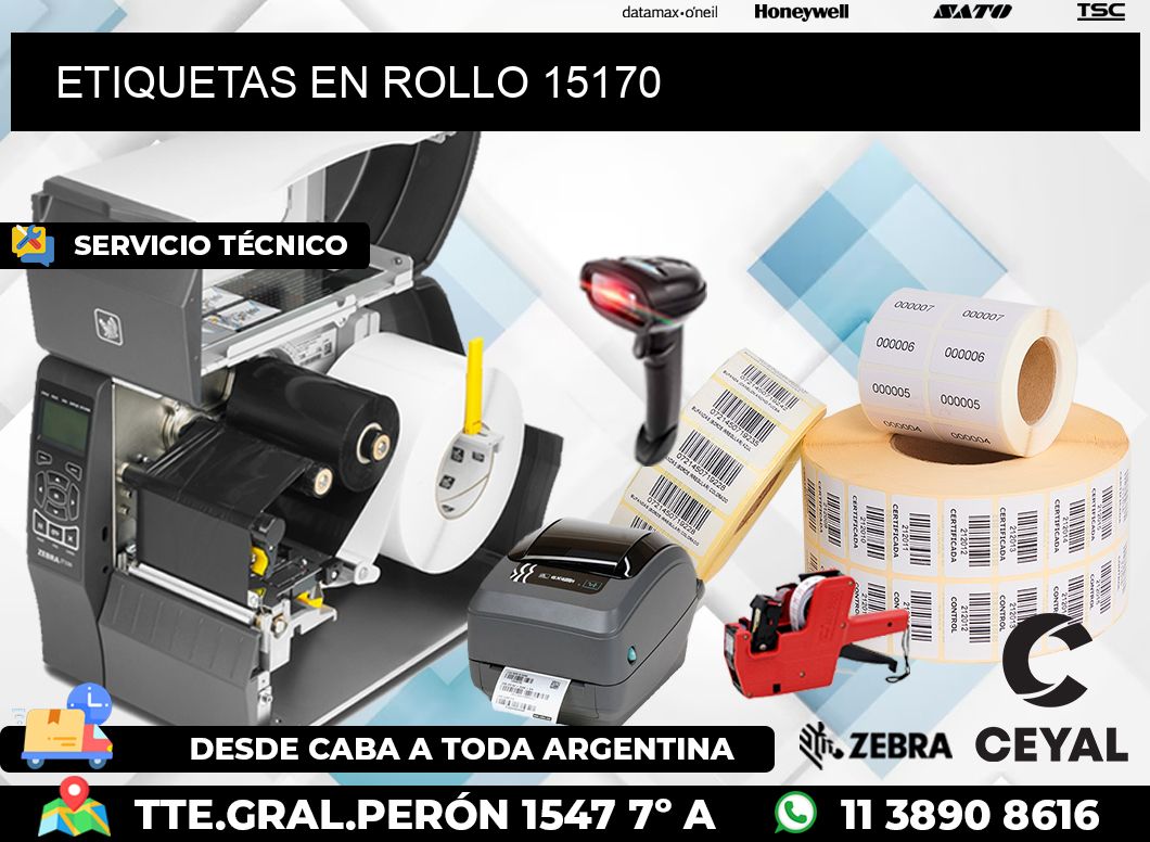 ETIQUETAS EN ROLLO 15170