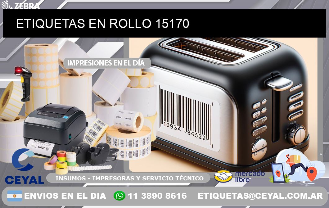 ETIQUETAS EN ROLLO 15170