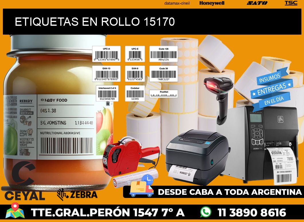 ETIQUETAS EN ROLLO 15170