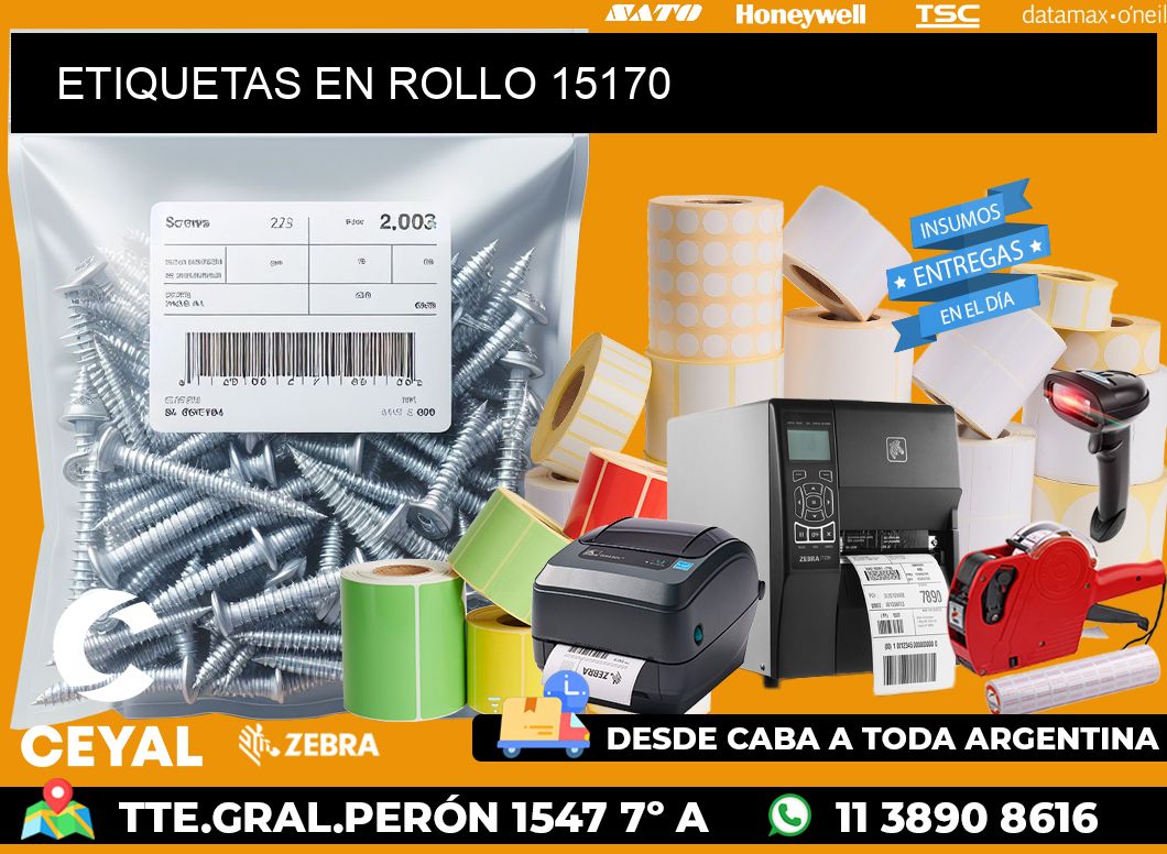 ETIQUETAS EN ROLLO 15170