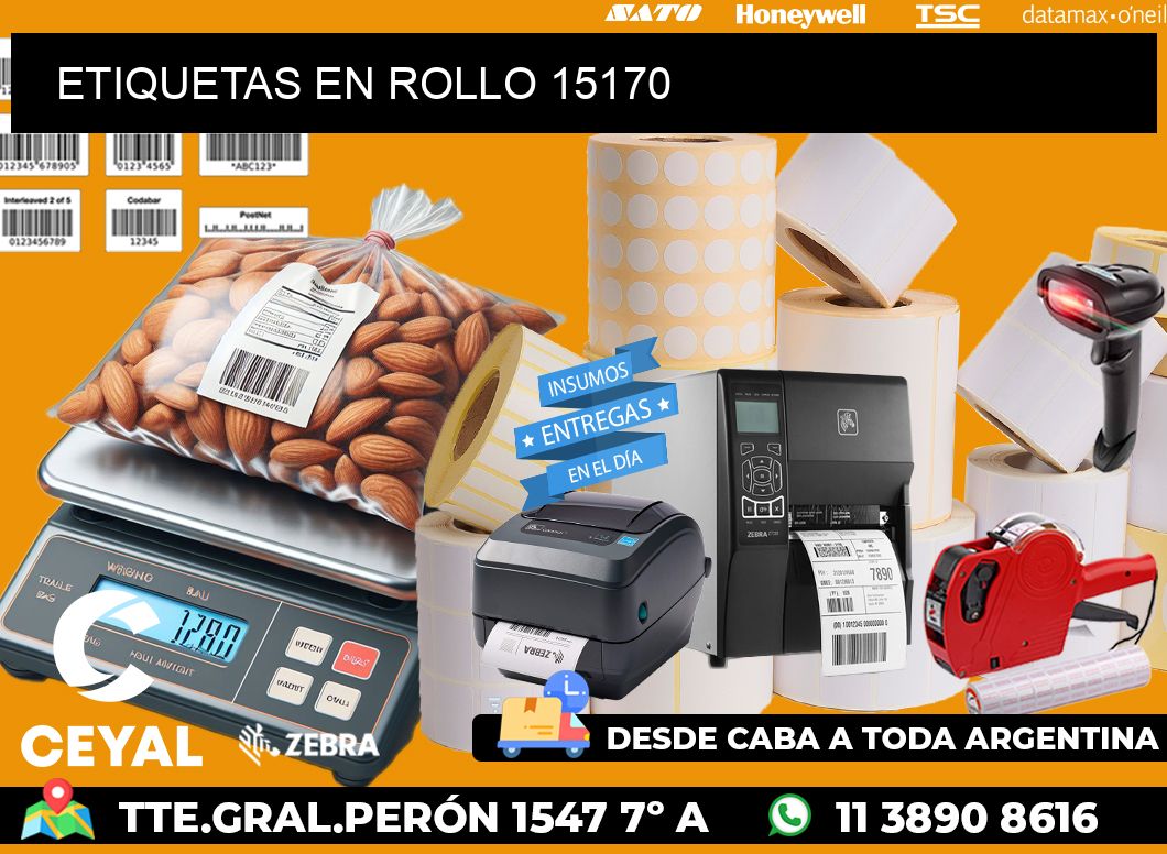 ETIQUETAS EN ROLLO 15170