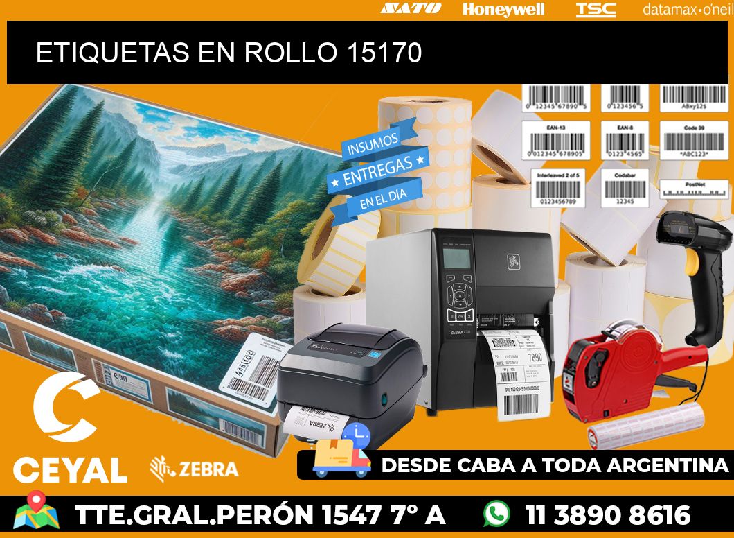 ETIQUETAS EN ROLLO 15170