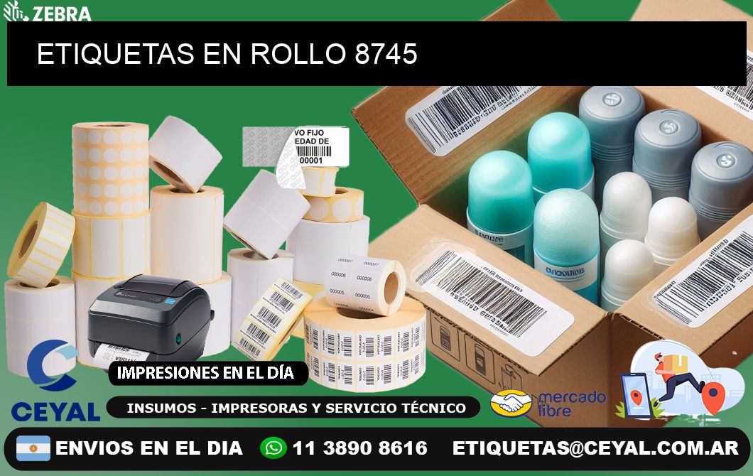 ETIQUETAS EN ROLLO 8745