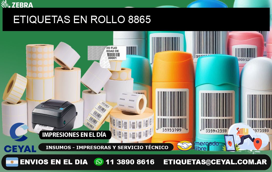 ETIQUETAS EN ROLLO 8865