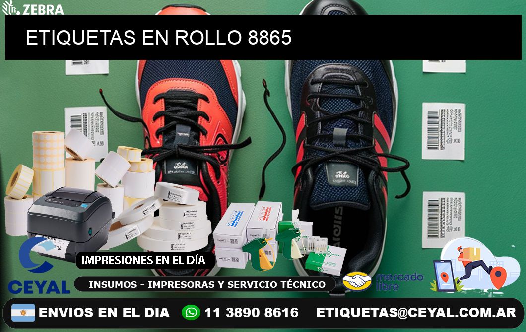 ETIQUETAS EN ROLLO 8865