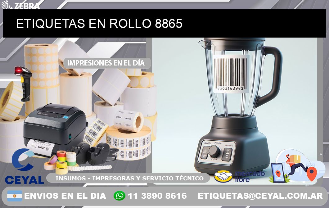 ETIQUETAS EN ROLLO 8865