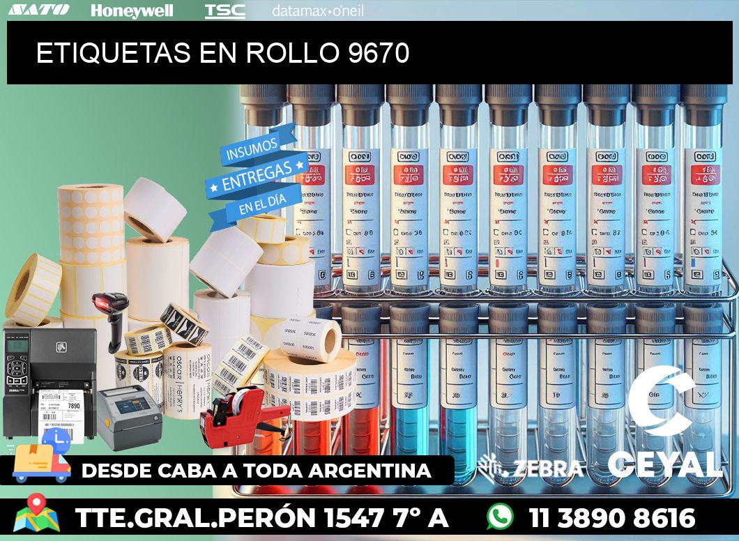 ETIQUETAS EN ROLLO 9670