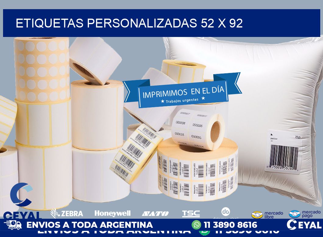 ETIQUETAS PERSONALIZADAS 52 x 92